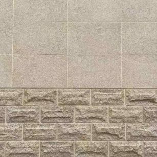 云浮 黄金麻自然面蘑菇石配荔枝面干挂