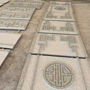 云浮 白麻花岗岩外墙立面雕刻板