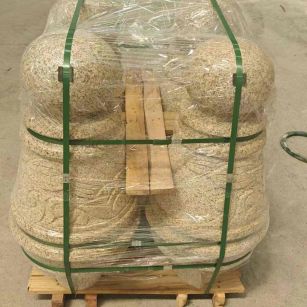 云浮 黄金麻异形定制雕花——棒棒糖挡车柱