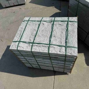 云浮 白麻花岗岩石材自然面蘑菇石成品