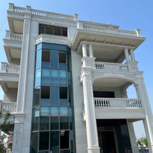 云浮 白麻花岗岩别墅外墙干挂效果展示