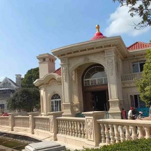 云浮 黄金麻花岗岩欧式别墅