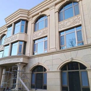 云浮 黄金麻花岗岩别墅外墙干挂