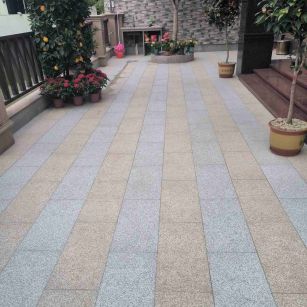 云浮 黄金麻白麻荔枝面庭院铺装展示