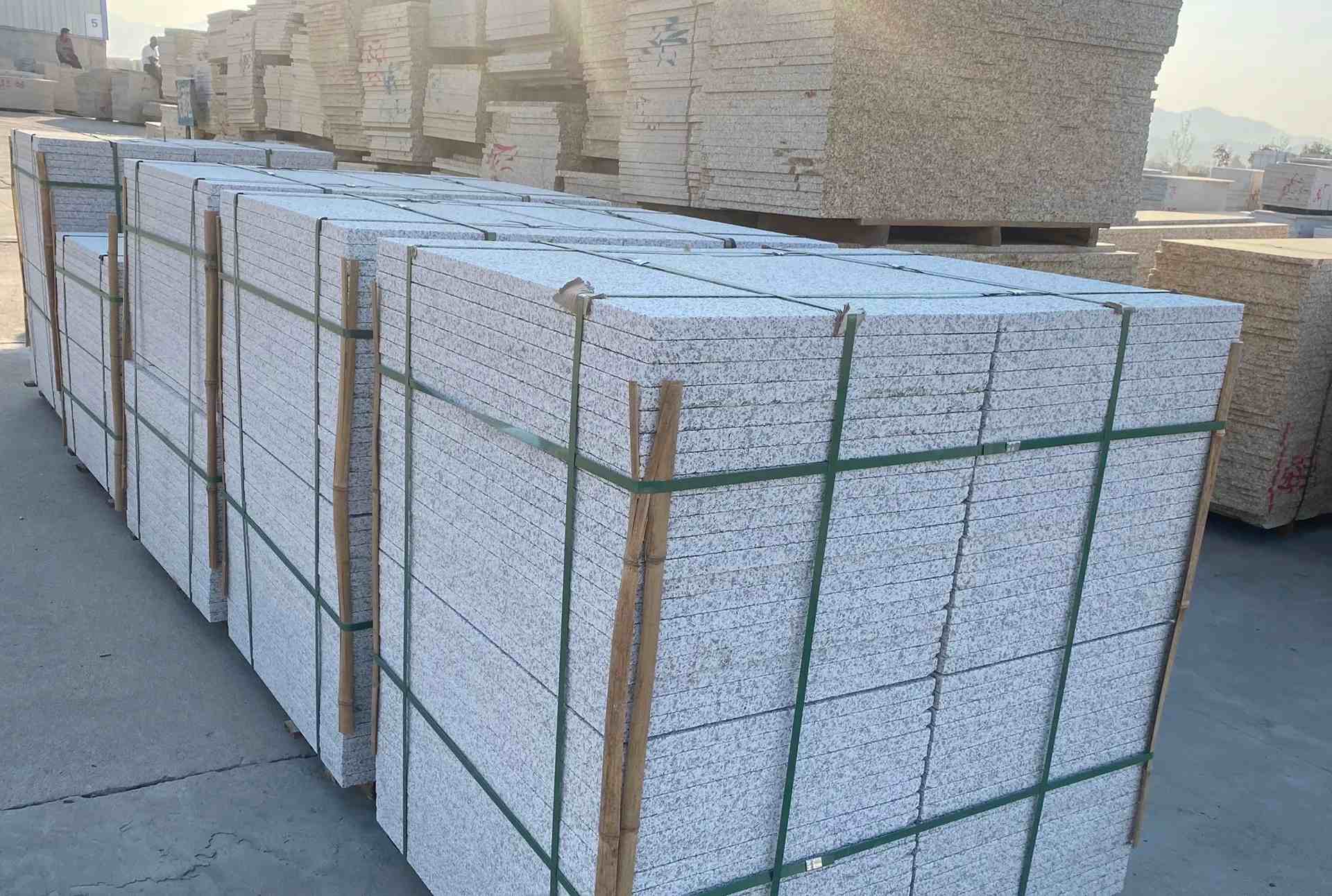 云浮 白麻花岗岩荔枝面地铺石