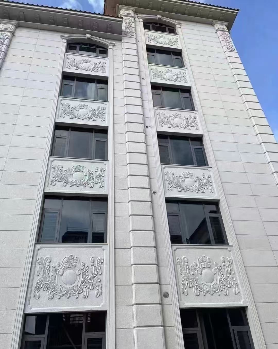 云浮 白麻荔枝面花岗岩别墅外墙干挂