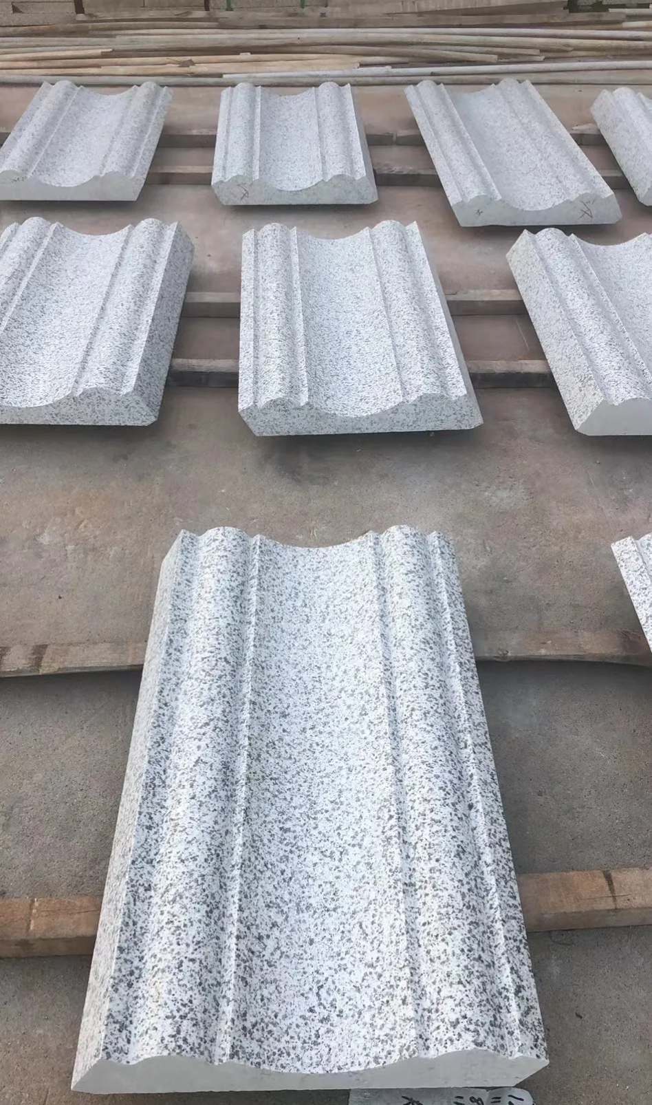 云浮 白麻花岗岩光面别墅线条