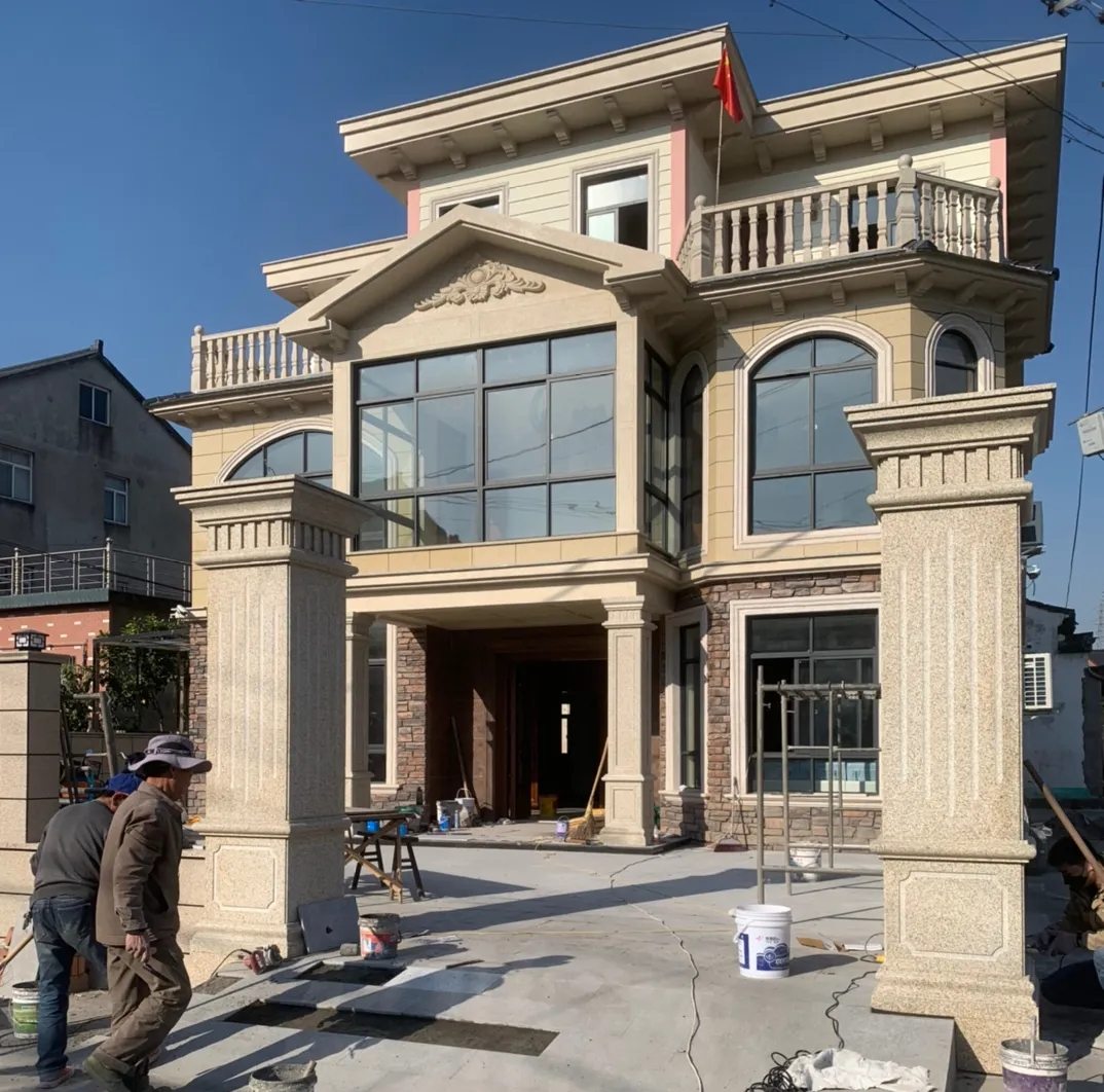 云浮 黄金麻花岗岩荔枝面别墅外墙干挂私家专属